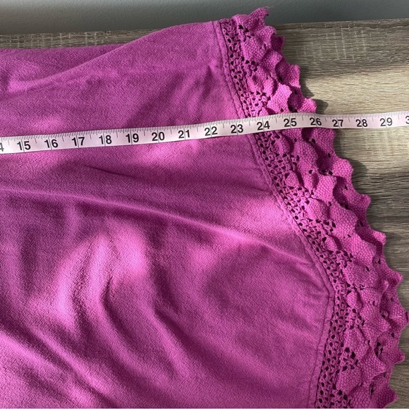 Soft Surroundings Magenta Pink Crocheted Detail Hem - Picture 8 of 9